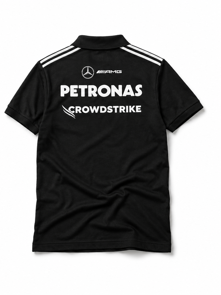 Mercedes Black Oversized Team T-shirt Back