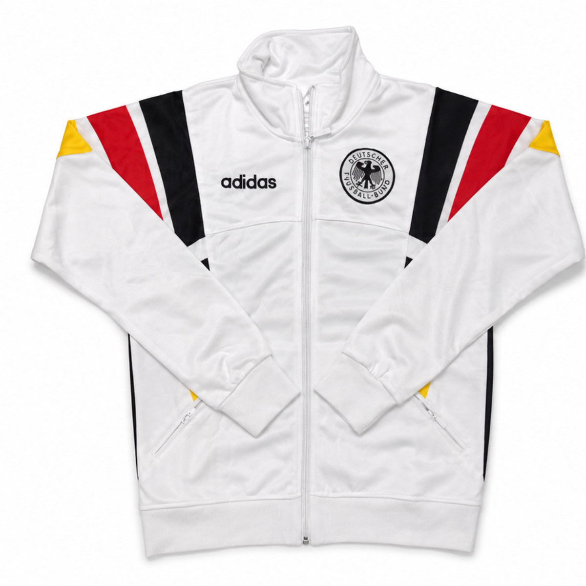 White 1990 Style Retro Track Jacket
