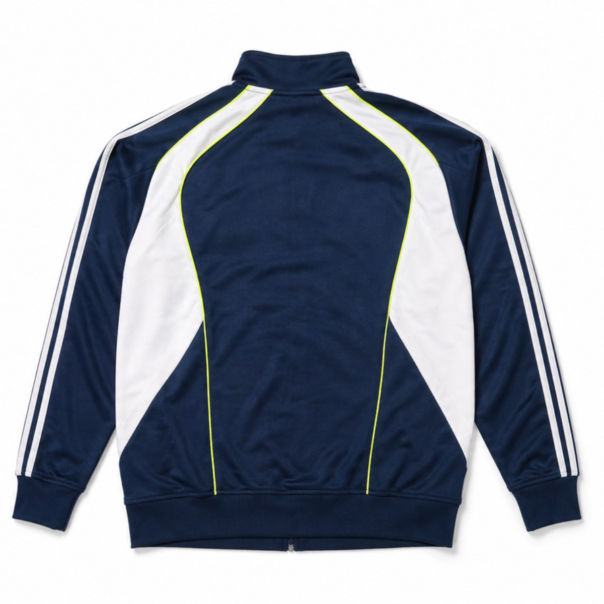 Navy and White Retro Track Jacket Back