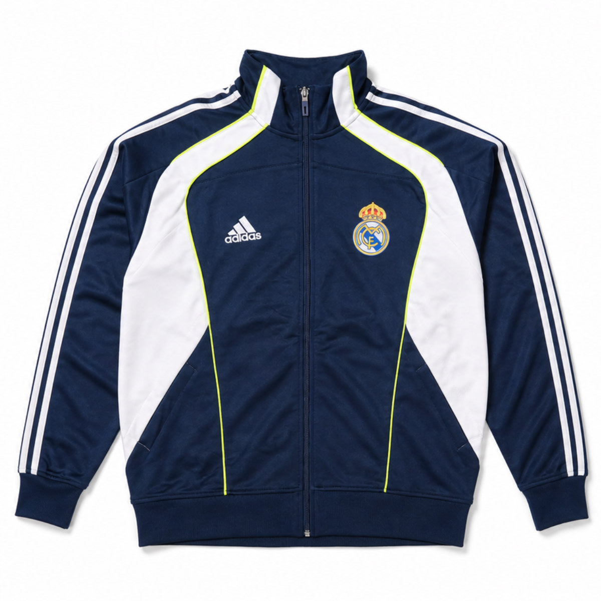 Navy and White Retro Track Jacket